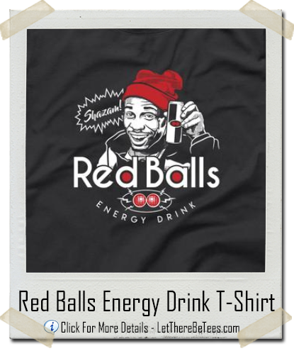 Red Balls Energy Drink Inspired Parody T-Shirt