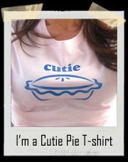 Cutie Pie T-shirt with Blue Glitter Design