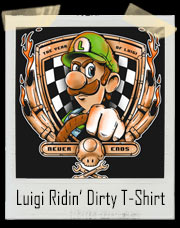 Luigi Ridin’ Dirty Death Stare Mario Cart 8 T-Shirt
