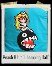 Peach 8 Bit “Chomping Ball” Mario Bros T-Shirt