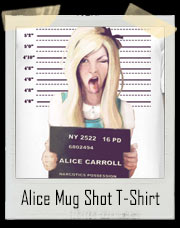 Alice In Wonderland Mug Shot Narcotics T-Shirt