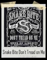 Snake Bite Don't Tread on Me Sons Of Liberty Distilling Co. Gun T-Shirt
