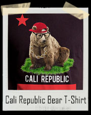 Gangster California State Flag Republic Bear T-Shirt