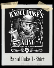 Fear and Loathing in Las Vegas Raoul Duke's Singapore Sling Jack Daniels Label Style T-Shirt