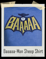 Baaaaa-Man Sheep Super Hero T-Shirt (Batman Inspired)
