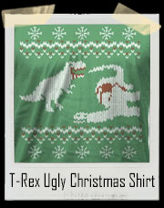 T-Rex Dinosaur Snack Ugly Christmas Sweater T-Shirt