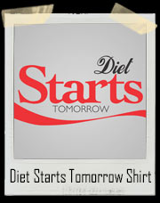 Diet Starts Tomorrow Diet Coke Inspired T-Shirt