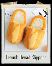 Warm French Bread Loaf Slippers