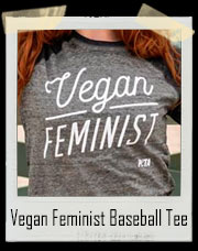 Vegan Feminist Baseball T-Shirt