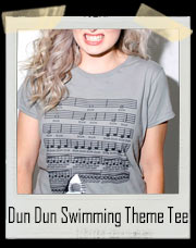 Dun Dun Shark Movie Swimming Theme T-Shirt
