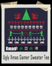 Ugly Nintendo Christmas Gamer Sweater T-Shirt
