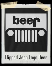 Flipped Jeep Logo Beer T-Shirt