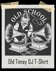 Old School Old Timey DJ Phonograph Record Player T-Shirt