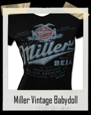 Miller Vintage Post Prohibition Black Babydoll T Shirt