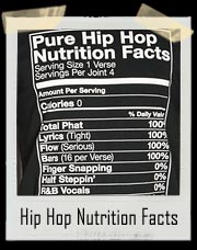 Hip Hop Nutrition Facts - men's crew neck T-Shirt