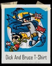 Dick and Bruce Calvin and Hobbes Batman and Robin T-Shirt