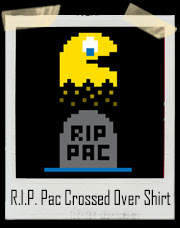 8 Bit R.I.P. Pac Man Ghost Crossed Over T-Shirt