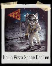 Gangster Ballin Pizza Space Cat T-Shirt