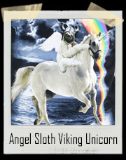 Angel Sloth Viking Unicorn Rainbow T-Shirt