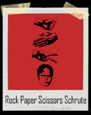 Rock Paper Scissors Schrute Parody T-Shirt