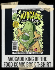 Avocado King of the Food Comic Book T-Shirt