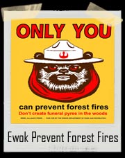 Ewok Prevent Forest Fires Star Wars T Shirt