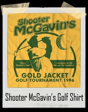 Unofficial Happy Gilmore Shooter McGavin's Gold Jacket Golf Tournament T Shirt