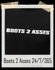 The Rock Boots 2 Asses 24/7/365 WWE Authentic T-Shirt