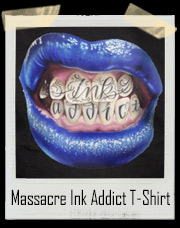 Megan Massacre Blue Lips Ink Addict T-Shirt