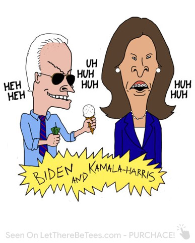 Beavis and Butthead - Biden and Kamala Harris Parody T-Shirt